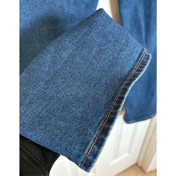 FRYE - NWT - L Sz 12 High Waist Straight-Leg Cropped Jeans in Amari Wash. - Picture 13 of 14